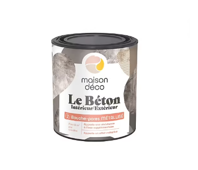 Enduit bouches-pores Le béton intérieur, extérieur Maison déco métalissé 0,5L