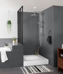 Peinture de rénovation faïence et meuble de salle de bain V33 gris anthracite satin 750ml