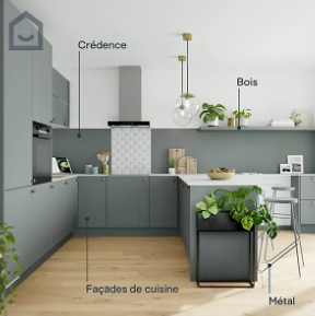 Peinture de rénovation GoodHome multi-supports satin gris Hamilton 750ml