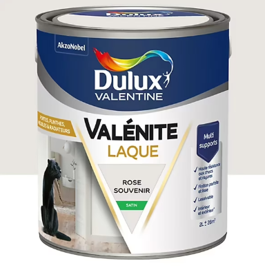 Laque Valénite Dulux Valentine Acrylique satin rose souvenir 2L