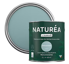Peinture murs et boiseries Naturéa par GoodHome ciel de printemps velours 2L