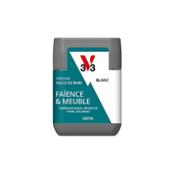 Testeur peinture de rénovation faïence et meuble de salle de bain V33 blanc satin 75ml