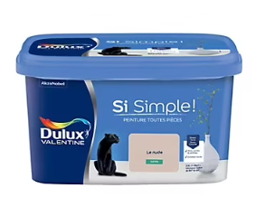 Peinture intérieure couleur Si Simple ! Dulux Valentine satin rose le nude 2.5L