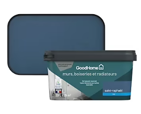 Peinture intérieure couleur murs, boiseries et radiateurs GoodHome mat saint-raphaël bleu 2.5L