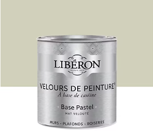 Peinture multisupport murs, plafonds et boiseries Velours de peinture blanc ecru brut Libéron 0,5L