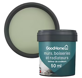 Testeur peinture intérieure couleur GoodHome satin limerick vert 50ml