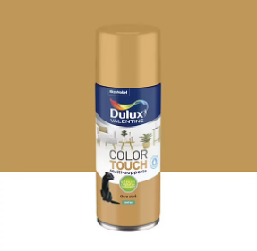 Peinture aérosol Color Touch multi supports Dulux Valentine ocré doré satin 400ml