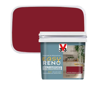 Peinture de rénovation multi-supports V33 Easy Reno rouge persan satin 0,75L