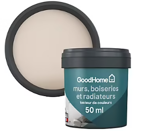Testeur peinture résistante murs, boiseries et métal GoodHome beige Santa Fe mat 50ml