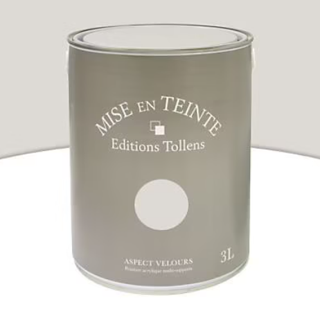 Peinture murs et boiseries Tollens Mise en teinte aube mat velours 3L