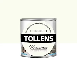 Peinture Tollens premium murs, boiseries et radiateurs voile de coton mat 0,75L