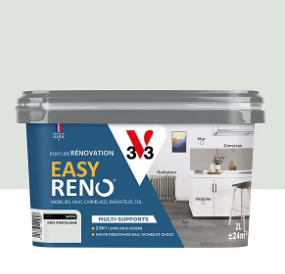Peinture de rénovation multi-supports V33 Easy Reno gris porcelaine satin 2L