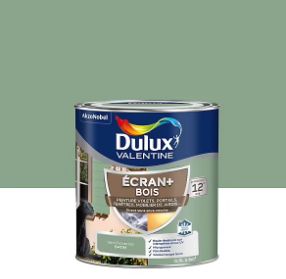 Peinture extérieure Ecran+ bois Dulux Valentine satin vert provence 500 ml