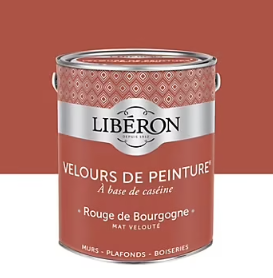 Peinture multisupport murs, plafonds et boiseries Velours de peinture rouge bourgogne Libéron 2,5L