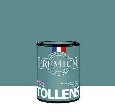 Peinture Tollens premium murs, boiseries et radiateurs vert buisson velours 750ml