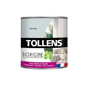 Peinture murs et plafonds Biorigine Tollens velours rocher 0,5L