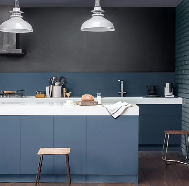 Laque Valénite Dulux Valentine Acrylique satin bleu onde grise 2L