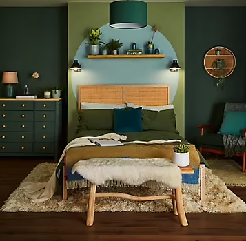 Peinture intérieure couleur murs, boiseries et radiateurs GoodHome mat edenberry vert 2.5L