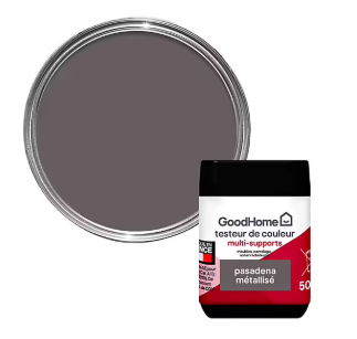 Peinture de rénovation GoodHome multi-supports brillant gris Pasadena 50ml
