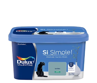 Peinture intérieure couleur Si Simple ! Dulux Valentine satin le bleu 2.5L