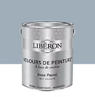 Peinture multisupport murs, plafonds et boiseries Velours de peinture gris-bleu guimet Libéron 2,5L