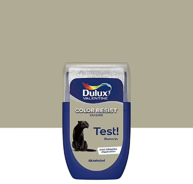 Testeur de peinture Color Resist cuisine Dulux Valentine mat romarin 30ml