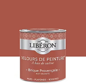 Peinture murs, plafonds et boiseries Velours de peinture orange brique provencale Libéron 0,5L