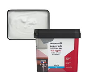 Peinture de rénovation GoodHome multi-supports mat blanc Alberta 750ml