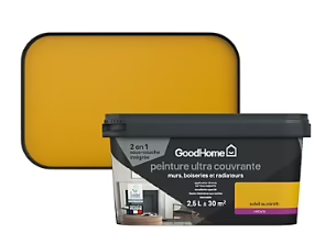 Peinture couleur 2 en 1 velours GoodHome soleil zenith 2,5L