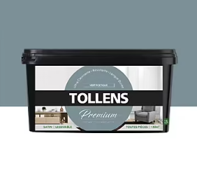 Peinture Tollens premium murs, boiseries et radiateurs vert poétique satin 2,5L