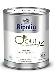 Peinture intérieure Ripolin O'Pur blanc satin 0,5L