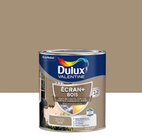 Peinture extérieure Ecran+ bois Dulux Valentine satin beige gris 500 ml