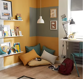 Peinture intérieure couleur murs, boiseries et radiateurs GoodHome satin chueca orange 2.5L