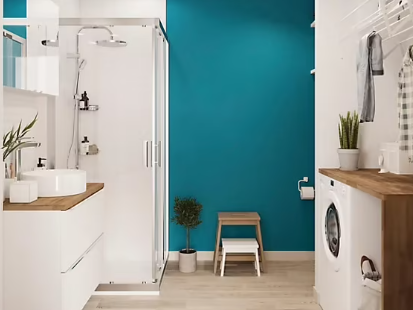 Peinture cuisine et salle de bains GoodHome bleu Marseille satin 2,5L