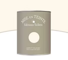 Peinture murs et boiseries Tollens Mise en teinte porcelaine mat velours 1L