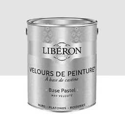 Peinture multisupport murs, plafonds et boiseries Velours de peinture blanc camélia Libéron 2,5L