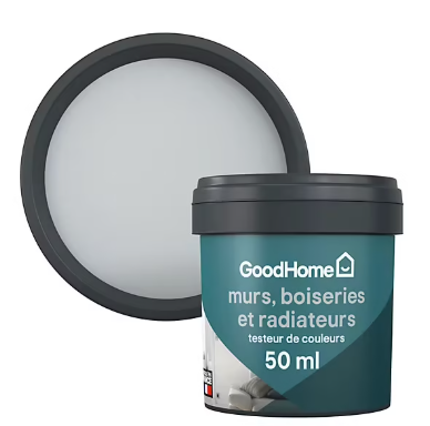 Testeur peinture intérieure couleur GoodHome satin peoria gris 50ml