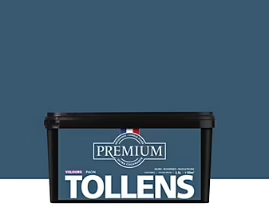 Peinture Tollens premium murs, boiseries et radiateurs bleu paon velours 2,5L