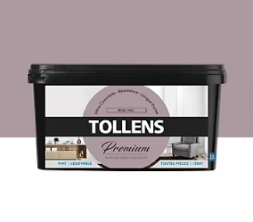 Peinture Tollens premium murs, boiseries et radiateurs rose chic mat 2,5L