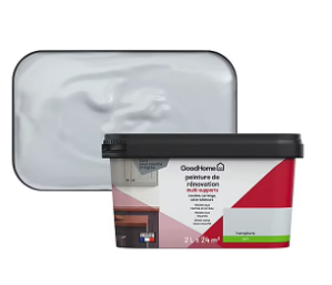 Peinture de rénovation GoodHome multi-supports satin gris Hamptons 2L