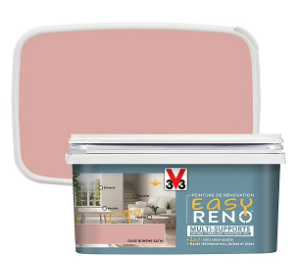 Peinture de rénovation multi-supports V33 Easy Reno rose bohème satin 2L