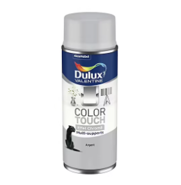 Peinture aérosol Color Touch multi supports Dulux Valentine effet chrome argent 400ml