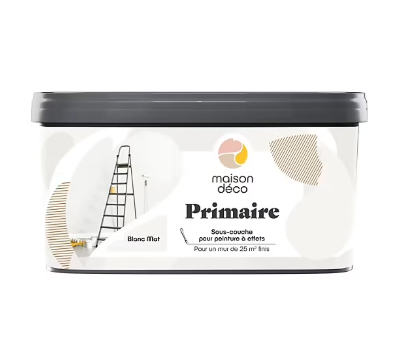 Sous-couche pour peinture à effets Maison Déco Primaire blanc mat 2,5L