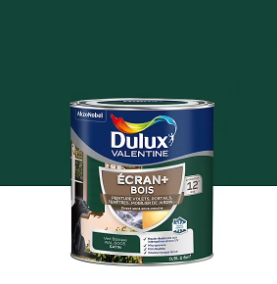 Peinture extérieure Ecran+ bois Dulux Valentine satin vert basque 500 ml
