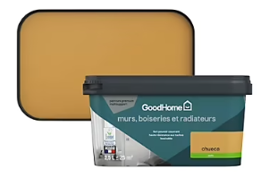 Peinture intérieure couleur murs, boiseries et radiateurs GoodHome satin chueca orange 2.5L