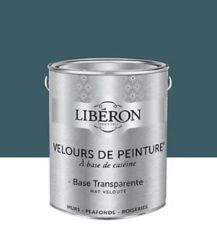 Peinture multisupport murs, plafonds et boiseries Velours de peinture bleu d'auvergne Libéron 2,5L