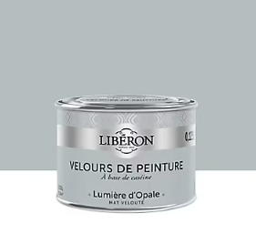 Testeur peinture murs, plafonds et boiseries Velours peinture gris lumiere d'opale Libéron 125 ml