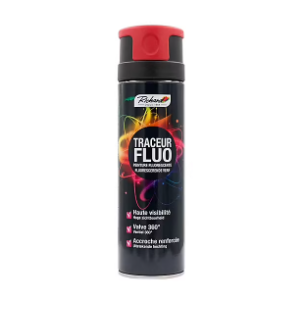 Peinture traceur aérosol fluorescente haute visibilité Richard rouge 500ml