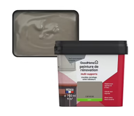Peinture de rénovation GoodHome multi-supports satin marron Caracas 750ml