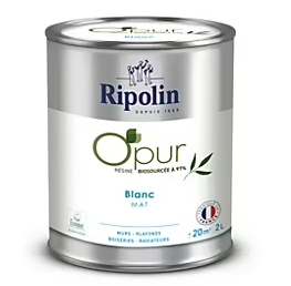 Peinture intérieure multisupport Ripolin O'pur blanc mat 2L